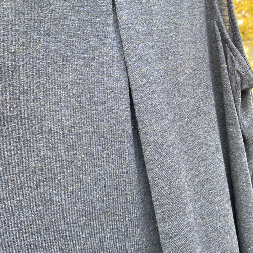 KNOX ROSE Gray SLEEVELESS TUNIC TANK TOP HI LOW w/ GOLD Embellishment Sz… - Picture 5 of 9